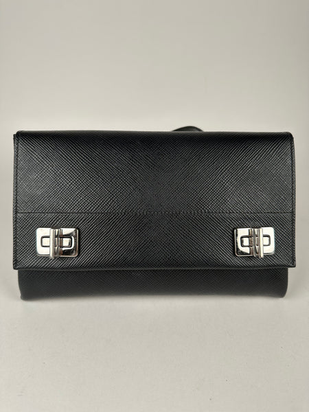 Prada Small Saffiano Leather Top Handle Small Bag Wisteria