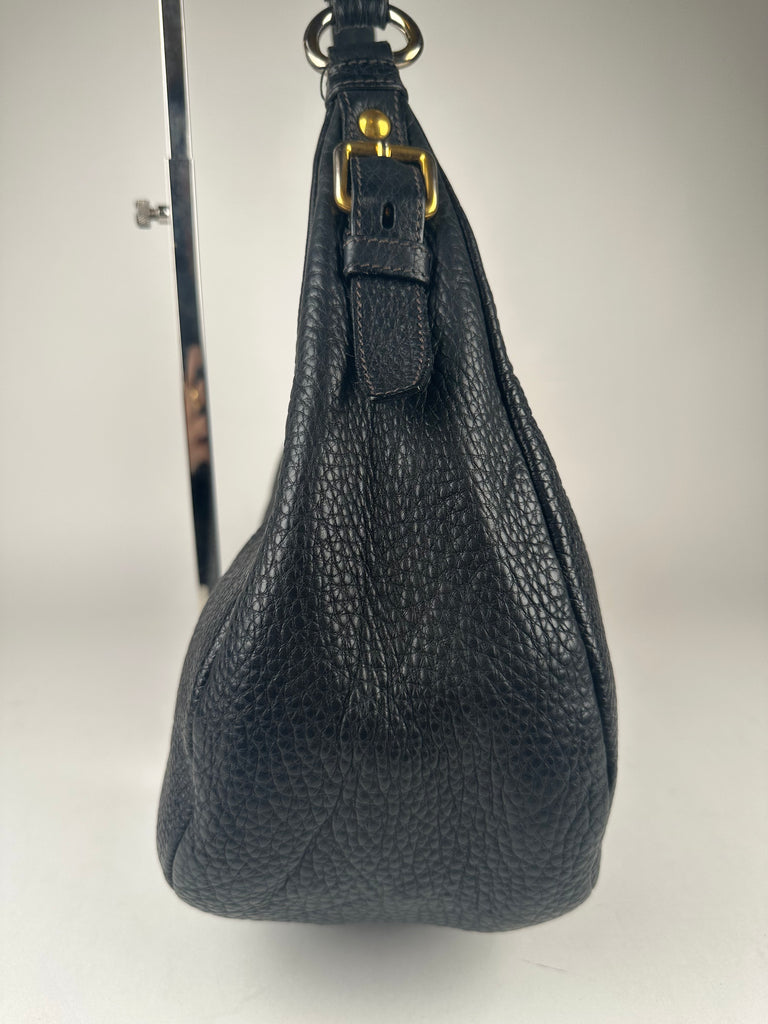 Chanel Vintage CC Dark Nude Caviar Hobo Shoulder Hobo Bag