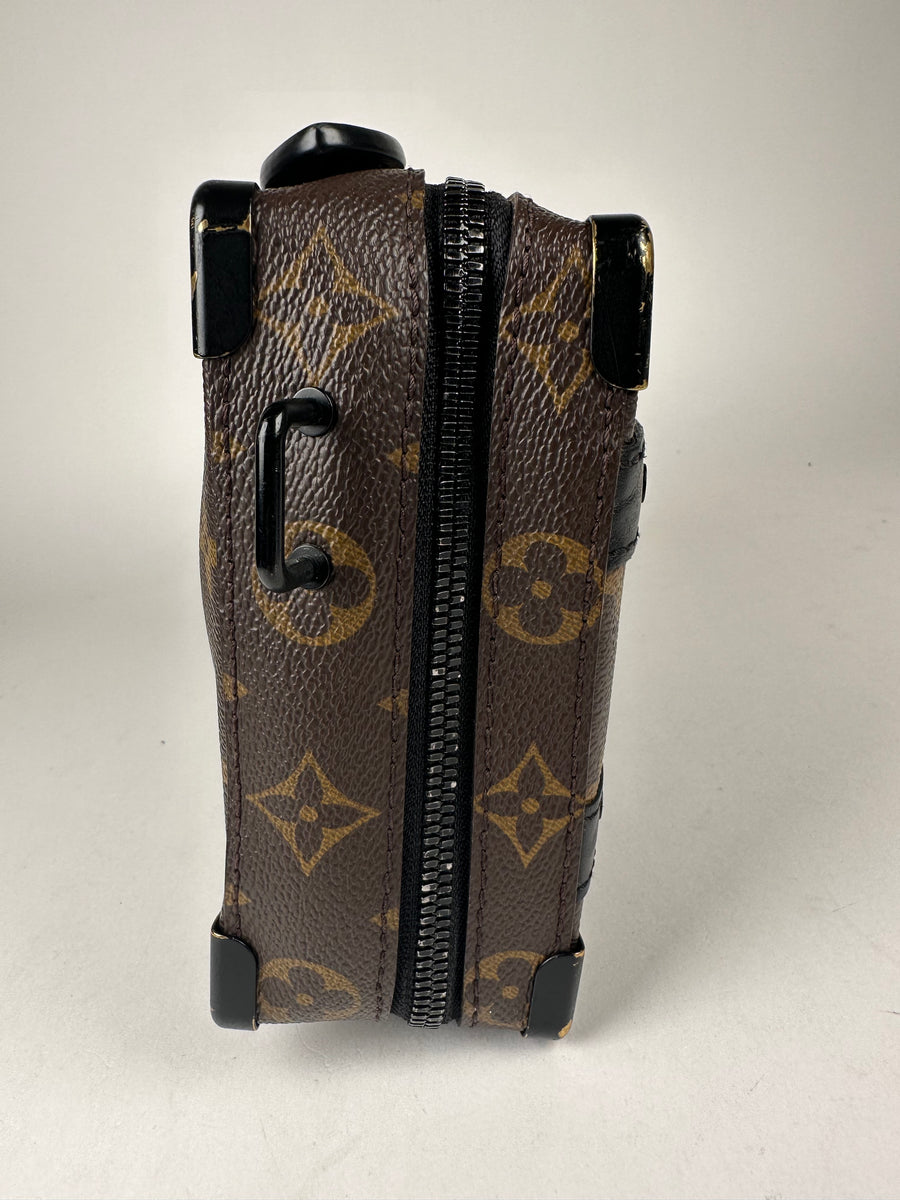 Louis Vuitton Soft Trunk Wallet Taiga Leather with Monogram Canvas