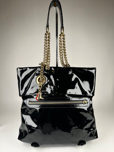 Christian Louboutin Tote bag Golden Patent leather ref.425095