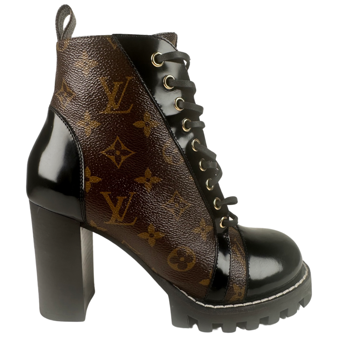Star trail leather ankle boots Louis Vuitton Black size 39 EU in Leather -  38642833