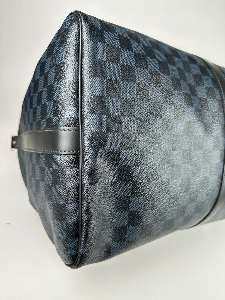 Louis Vuitton Keepall 55 Bandoliere Damier Cobalt – Sacdelux