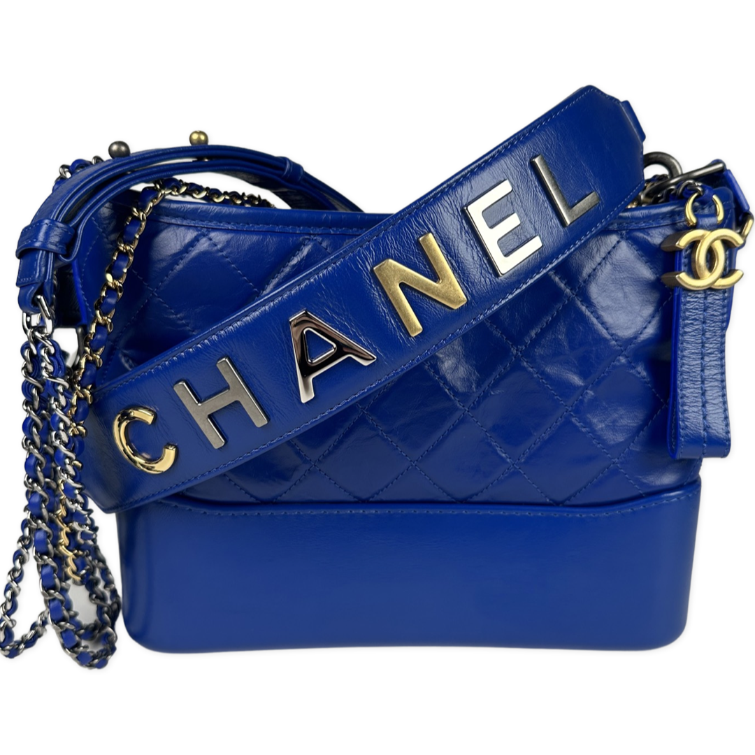 Chanel's Gabrielle Bag with Bi-Color Logo Chain Strap