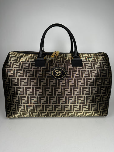 Fendi Canvas Vitello Grace F is Fendi FF Multicolor Embroidered