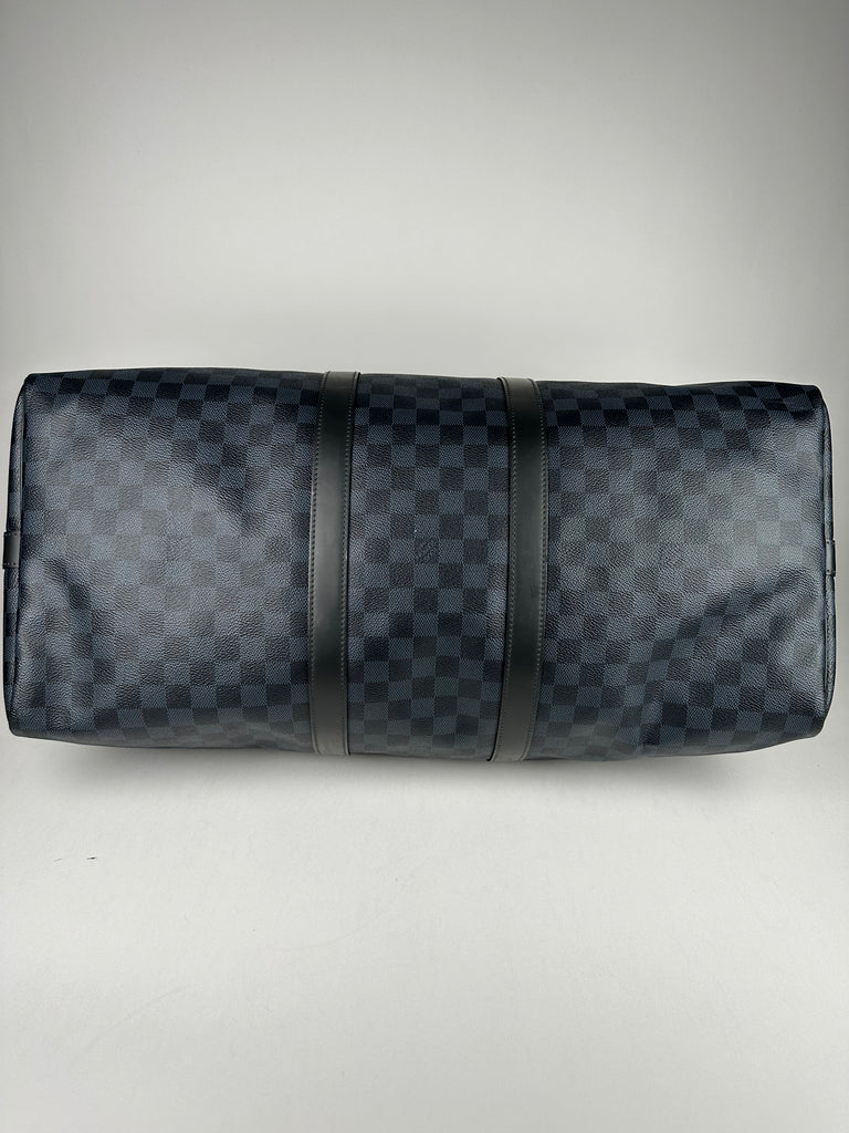 Louis Vuitton Damier Cobalt Keepall Bandoulière 55 w/ Strap - Blue