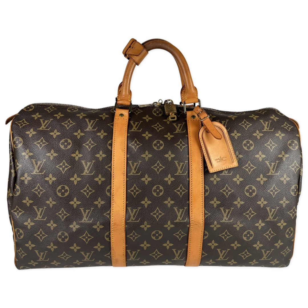 Louis Vuitton Keepall Bandouliere 25 Brown/Clear for Men
