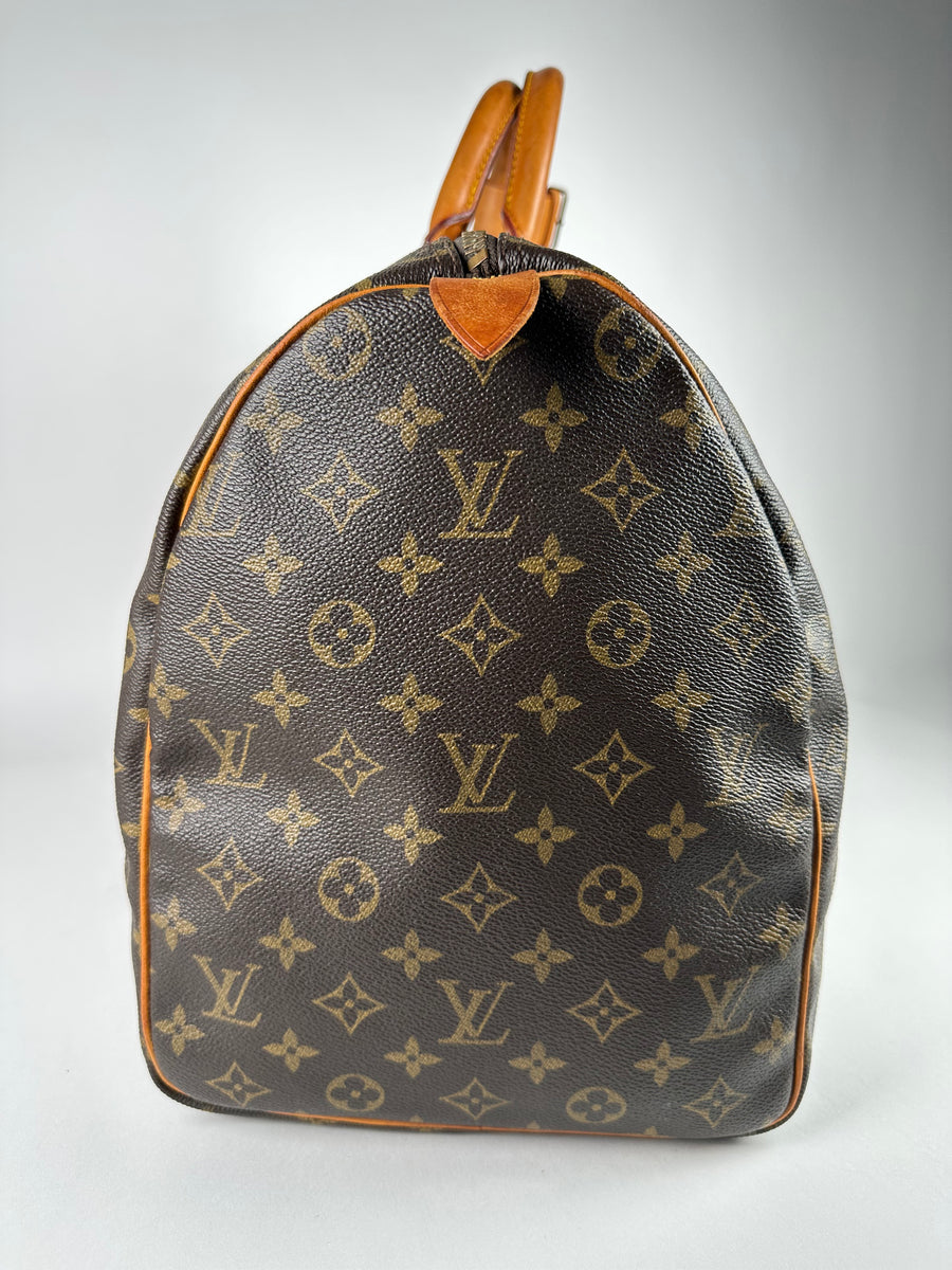 Louis+Vuitton+Speedy+Damier+Duffle+25+Brown+Canvas for sale online
