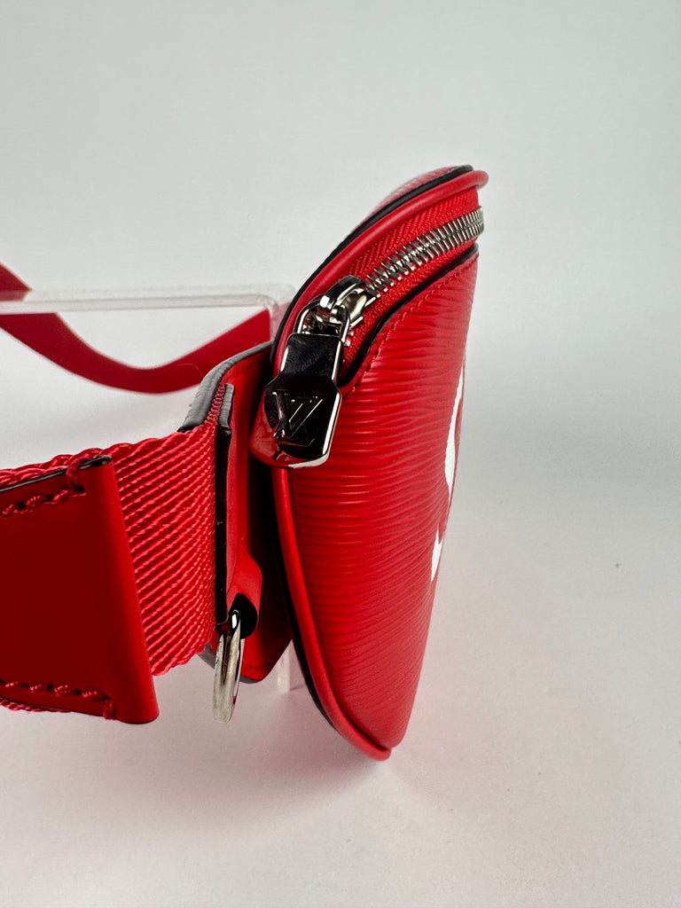 Louis Vuitton x Supreme LV X Supreme Red Epi Bumbag 3lk310s