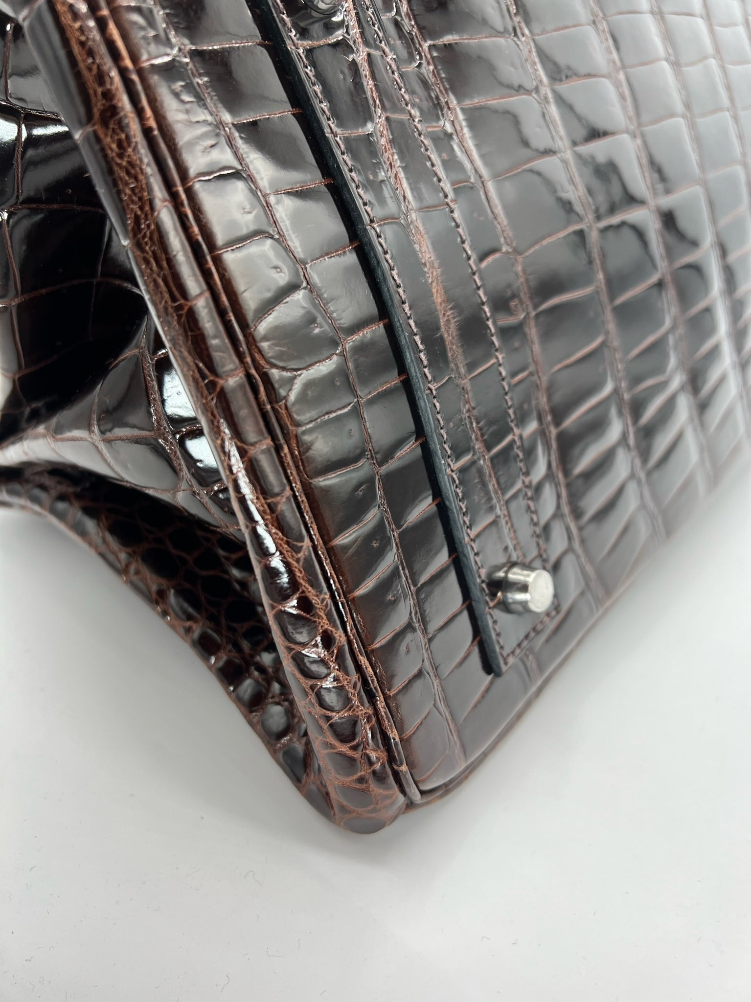 Hermès Shiny Porosus Crocodile Jpg Shoulder Birkin