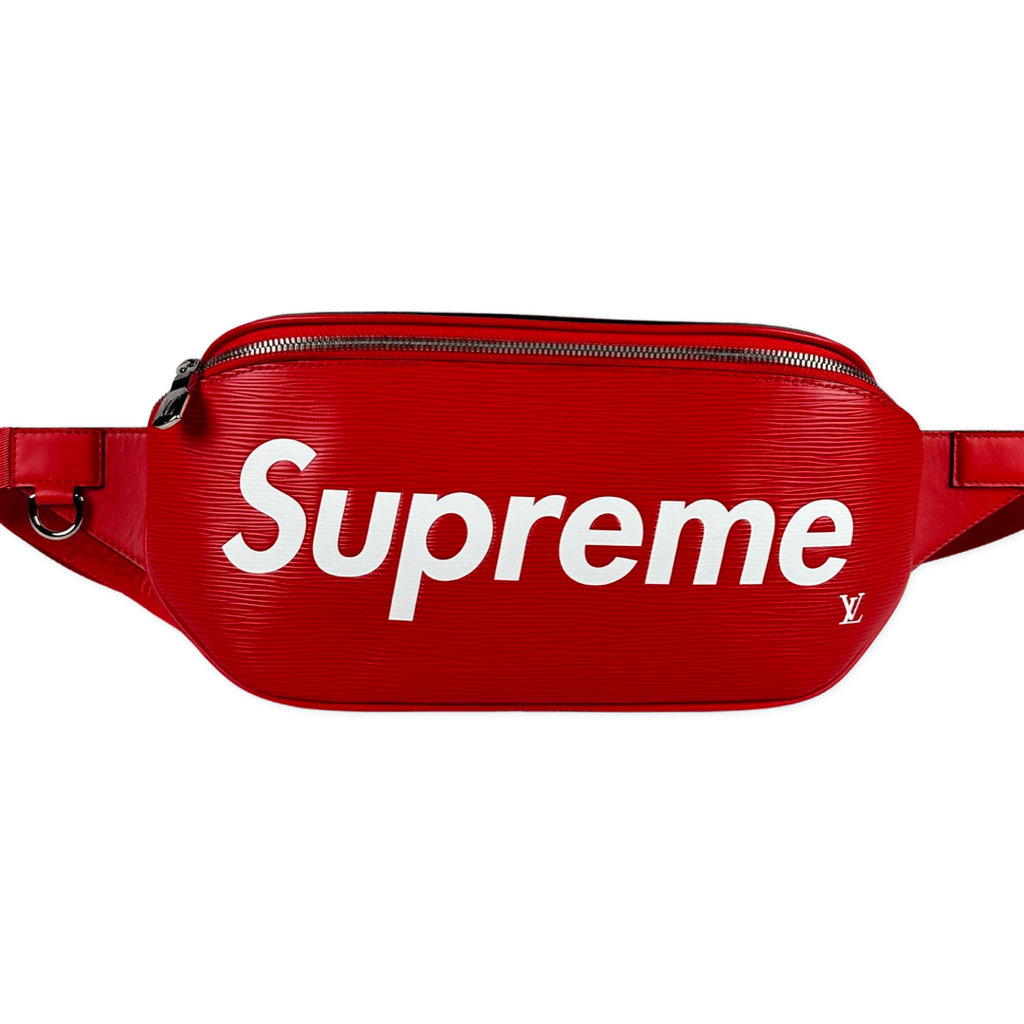 Louis Vuitton x Supreme Red Leather Belt