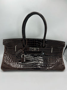 Hermes JPG Shoulder Birkin 42 Bag Fuchsia Porosus Crocodile Bag Limited  Edition at 1stDibs